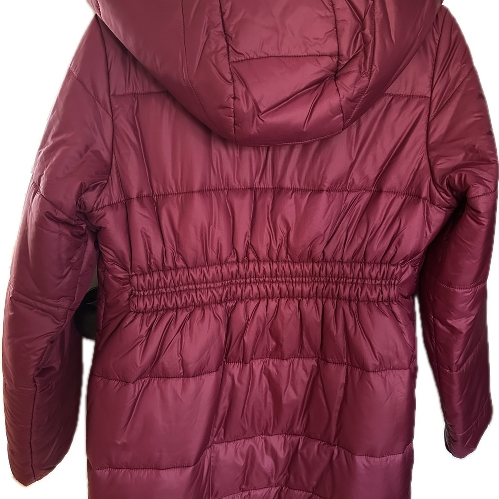DSG Burgundy Puffer Jacket with Soft White Lining - Picture 3 of 3